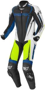 Berik Race-X Zwart Wit Blauw Geel 1-Delig Motorpak, Motoren, Nieuw met kaartje, Overall, Berik, Heren