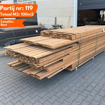 Thermo Vuren Diverse Gevelbekleding 3000-5400mm (Ca 100m2) beschikbaar voor biedingen