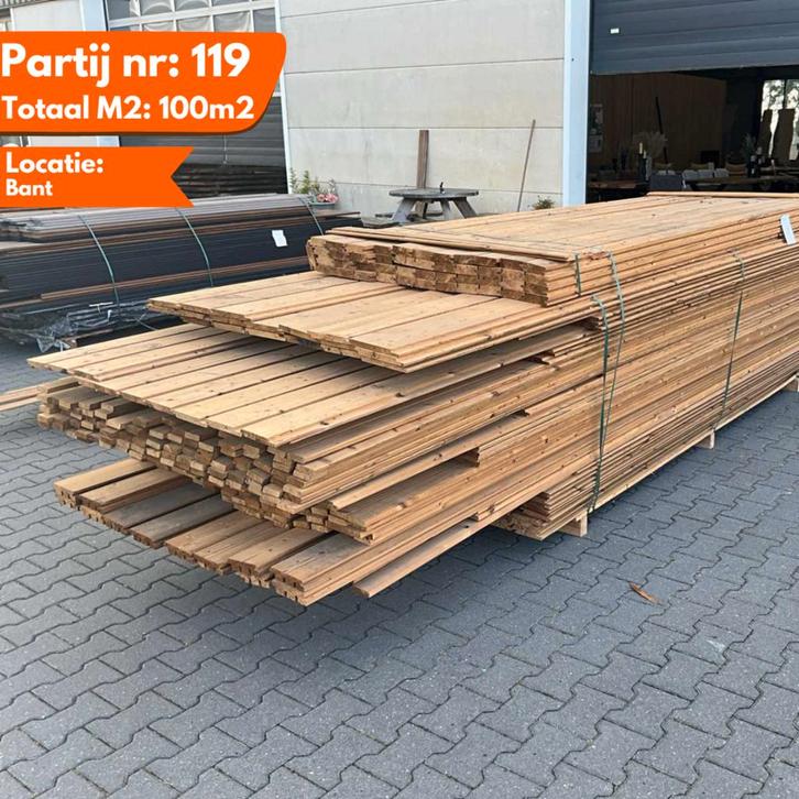 Thermo Vuren Diverse Gevelbekleding 3000-5400mm (Ca 100m2), Doe-het-zelf en Verbouw, Platen en Panelen, Ophalen of Verzenden