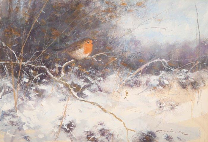 Fritz Möritz (1922-1994) - Roodborstje, Antiek en Kunst, Kunst | Schilderijen | Klassiek