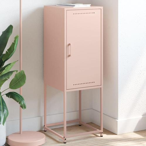 vidaXL buffetkast 36x39x107 cm staal roze, Huis en Inrichting, Kasten | Buffetkasten, 25 tot 50 cm, Nieuw, Metaal, 100 tot 150 cm