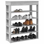 vidaXL Schoenenrek 80x30x98 cm bewerkt hout grijs sonoma, Verzenden, Nieuw
