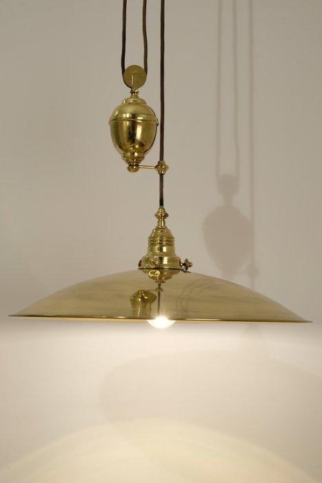 Exclusieve Glanzend Messing Hanglamp met Contragewicht -, Antiek en Kunst, Curiosa en Brocante