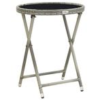 Theetafel Grijs 60cm | Retourdeal | 35% Korting!, Ophalen of Verzenden, Nieuw, Rond, Wicker