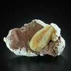 Museum! Britse calciet met hematiet en kwarts uit oude, Verzamelen, Mineralen en Fossielen