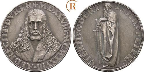 Zilver medaille auf Albrecht Duerer 1928 Weimarer Republi..., Postzegels en Munten, Penningen en Medailles, Verzenden