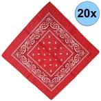 Fako Bijoux® - Boerenzakdoek Rood - Bandana Rood - Zakdoek, Verzenden, Nieuw