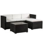 Loungeset Punta Cana M - Polyrotan - Zwart - Beige, Verzenden, Nieuw