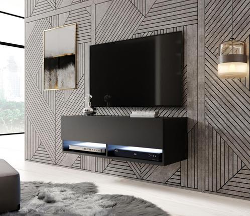 TV-Meubel Asino LED - mat zwart - 100 cm, Huis en Inrichting, Kasten | Televisiemeubels, 25 tot 50 cm, Nieuw, Overige materialen