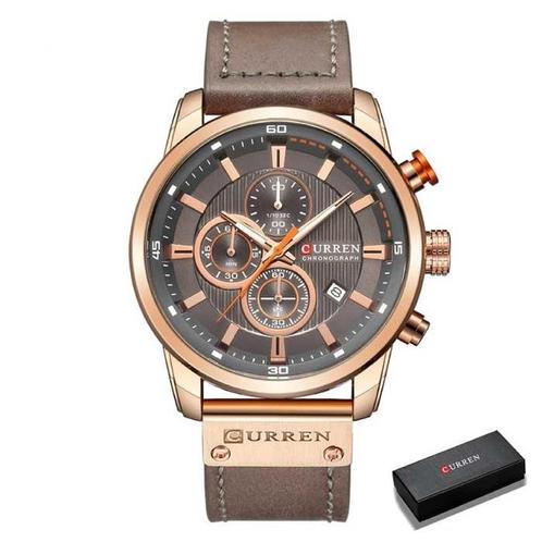Luxe Horloge voor Heren met Leren Band - Kwarts Sport, Sieraden, Tassen en Uiterlijk, Smartwatches, Nieuw, Verzenden