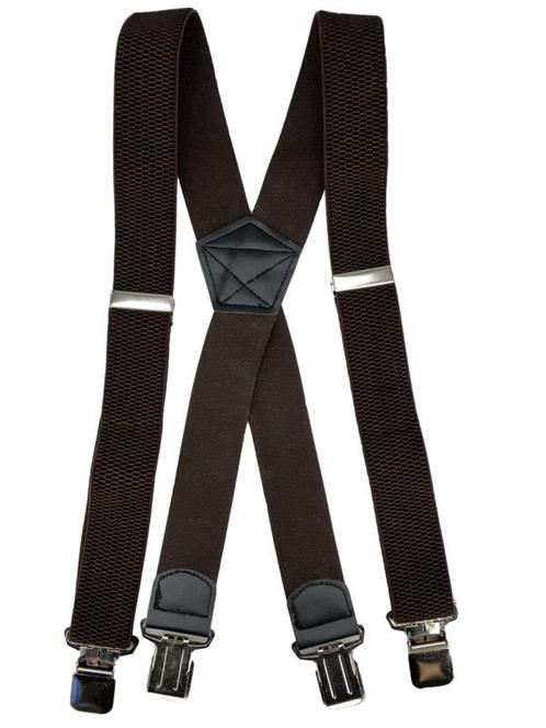 Coffee Heavy Duty Bretels met 4 extra sterke stalen clips, Kleding | Heren, Riemen en Ceinturen, Nieuw, Verzenden