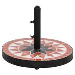vidaXL Parasolvoet rond 12 kg terracotta wit, Tuin en Terras, Verzenden, Nieuw, Parasolvoet