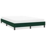 vidaXL Bedframe zonder matras 160x220 cm fluweel donkergroen, Verzenden, Stof, Groen, Nieuw