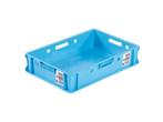 E1 krat 600x400x125mm lichtblauw, HDPE, gebruikt -, Doe-het-zelf en Verbouw, Kratten en Dozen, Gebruikt, 40 tot 60 cm, 50 tot 75 cm