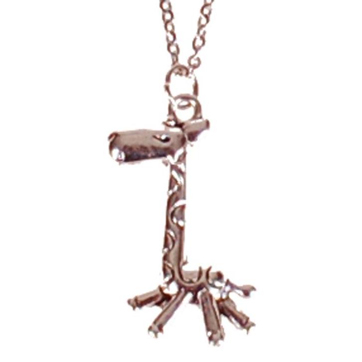 Ketting RVS Zilverkleurig 55cm - Hangertje Giraf Zilverkleur, Sieraden, Tassen en Uiterlijk, Kettingen, Nieuw, Ophalen of Verzenden