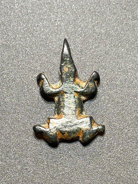 Oud-Romeins Brons Zeldzame gestileerde amulet hanger van een, Sieraden, Tassen en Uiterlijk, Antieke sieraden
