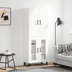 vidaXL buffetkast 69,5x34x180 cm bewerkt hout wit, Verzenden, Nieuw, 50 tot 100 cm, Minder dan 100 cm