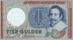 Bankbiljet 10 gulden 1953 Hugo de Groot Prachtig, Postzegels en Munten, Bankbiljetten | Nederland, Verzenden