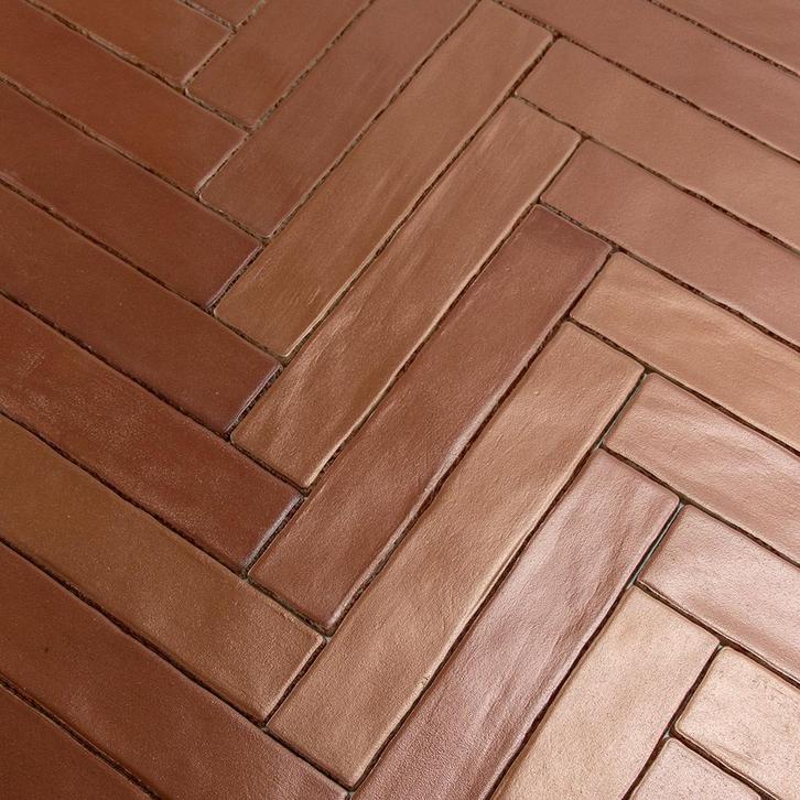 Handvorm visgraat tegels Metallic koper 5x25, Doe-het-zelf en Verbouw, Tegels, Nieuw, Verzenden