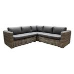 Cervo hoek loungeset 3-delig grijs wicker, Tuin en Terras, Tuinsets en Loungesets, Ophalen of Verzenden, Nieuw, Wicker