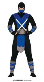 Ninja kostuum blauw, Nieuw, Feestartikel, Verzenden