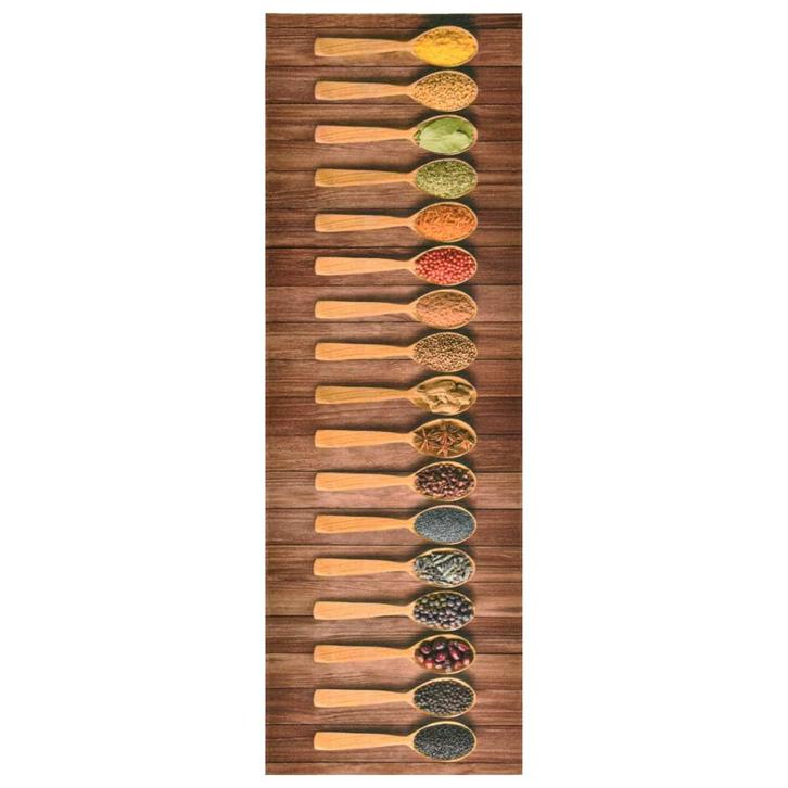 vidaXL Keukenmat wasbaar Spoon 60x180 cm, Tuin en Terras, Deurmatten, Nieuw, Verzenden