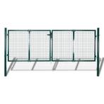 vidaXL Tuinhekwerk met gaasdeur en muurrooster 306x75 cm, Tuin en Terras, Verzenden, Nieuw