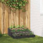 vidaXL Tuin Bloempot Zwart 90 x 90 x 35 cm Staal, Tuin en Terras, Bloembakken en Plantenbakken, Verzenden, Nieuw, Metaal, 60 tot 100 cm