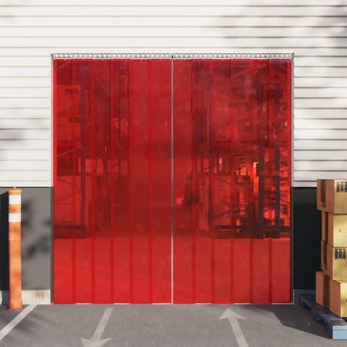 vidaXL Deurgordijn 200x1,6 mm 25 m PVC rood, Huis en Inrichting, Stoffering | Gordijnen en Lamellen, Rood, Nieuw, Verzenden