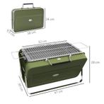 TRUUSK Draagbare Grill, Mini-houtskoolgrill, Opvouwbaar, Met, Tuin en Terras, Houtskoolbarbecues, Verzenden, Nieuw, TRUUSK