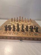 Schaakspel - Parelmoer ingelegd schaakspel - backgammon -, Antiek en Kunst