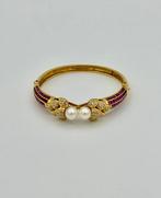 Armband - 18 karaat Geel goud - 8.15ct. tw. Robijn - Diamant, Sieraden, Tassen en Uiterlijk, Armbanden, Nieuw