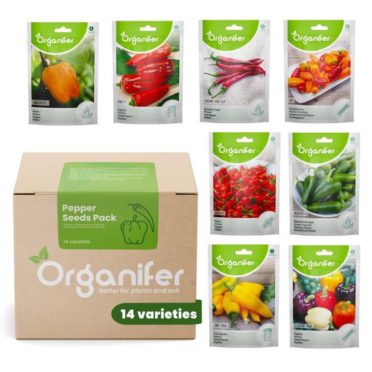 Peperzaden en Paprikazaden Pakket - 14 Soorten, Tuin en Terras, Bloembollen en Zaden, Zaad, Gehele jaar, Volle zon, Verzenden