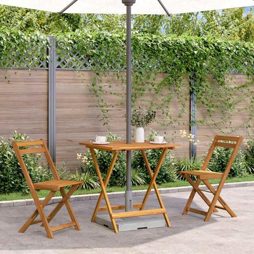 vidaXL Tuintafel inklapbaar 70x70x75 cm massief acaciahout, Tuin en Terras, Tuintafels, Nieuw, Hout, Verzenden