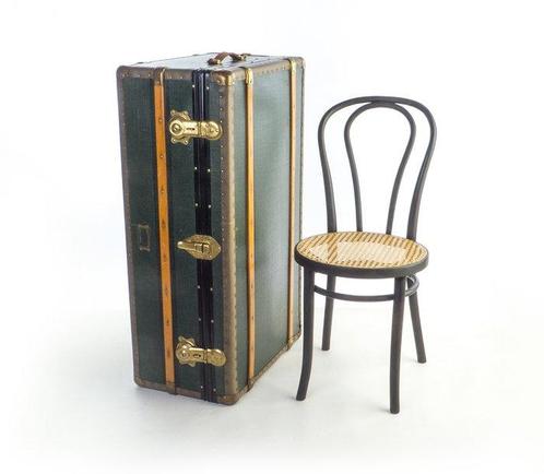 Krat - Overzeese koffer Racing Green - Aluminium, Hout,, Antiek en Kunst, Antiek | Wandborden en Tegels