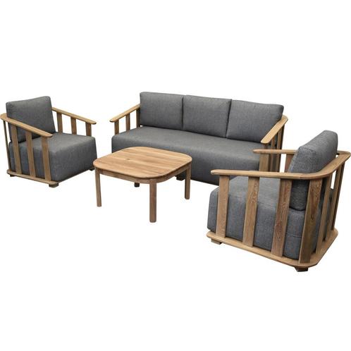 Milano stoel bank loungeset 4 delig teakhout, Tuin en Terras, Tuinsets en Loungesets, Nieuw, Teakhout, Ophalen of Verzenden