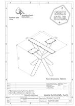 Stalen onderstel tafel - Double X round leg - Nordstahl, Verzenden, Nieuw