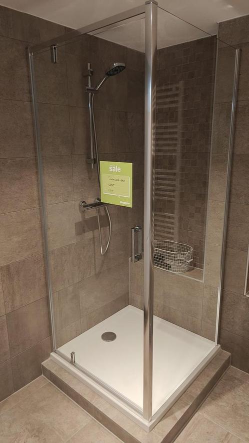 Showmodel douchecabine 90x90 met gratis douchebak - 0038, Doe-het-zelf en Verbouw, Sanitair, Douche, Nieuw, Chroom, Glas, Ophalen