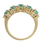 Ring - 18 karaat Geel goud - 1.24ct. tw. Smaragd - Diamant, Sieraden, Tassen en Uiterlijk, Ringen, Nieuw