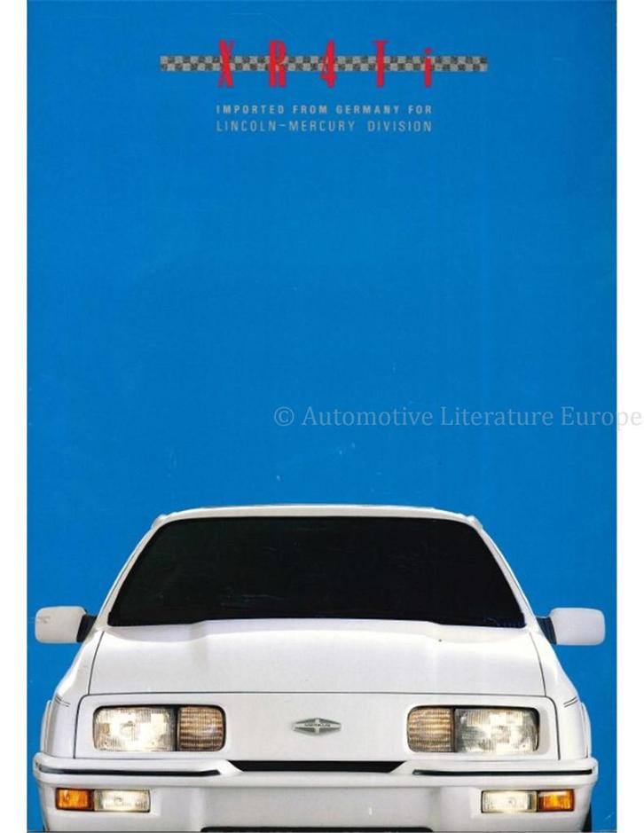 1988 MERKUR XR4TI BROCHURE ENGELS (USA), Boeken, Auto's | Folders en Tijdschriften