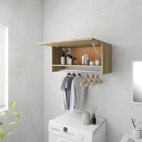 vidaXL Kledingkast 70x32,5x35 cm bewerkt hout sonoma, Huis en Inrichting, Kasten | Kledingkasten, Nieuw, Verzenden