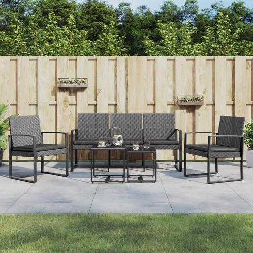 vidaXL 5-delige Tuinset met kussens polypropeen rattan, Tuin en Terras, Tuinsets en Loungesets, Tuinset, Nieuw, 5 zitplaatsen
