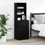vidaXL Nachtkastje 39x35x125 cm bewerkt hout wit, Huis en Inrichting, Slaapkamer | Nachtkastjes, Verzenden, Nieuw, Hout
