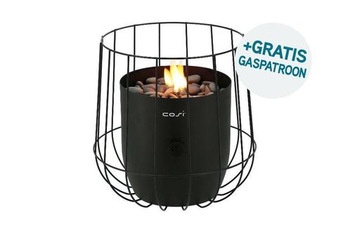 Cosiscoop basket - black - gaslantaarn met gaspatroon, Tuin en Terras, Tuinmeubel-accessoires, Nieuw, Verzenden