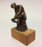 sculptuur, Badende vrouw - 15 cm - Brons