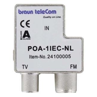 Coax splitter - Braun Telecom (TV/Radio), Computers en Software, Pc- en Netwerkkabels, Nieuw, Verzenden
