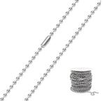 100 meter (op rol) - Kogelketting - 2,4mm - Chroom