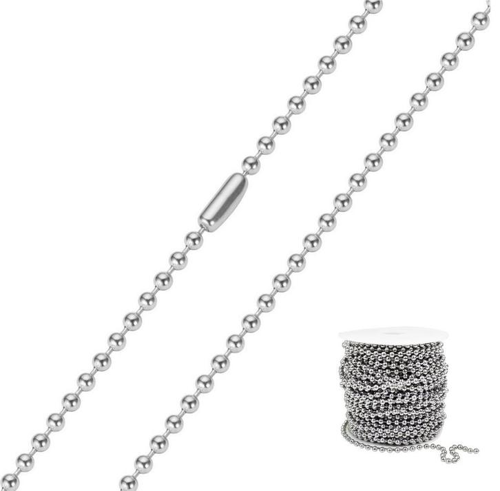 100 meter (op rol) - Kogelketting - 2,4mm - Chroom, Zakelijke goederen, Kantoor en Winkelinrichting | Winkel en Inventaris