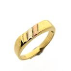 Tricolor gouden pink ring | Heren (zegelring), Sieraden, Tassen en Uiterlijk, Ringen, Goud, Gebruikt, 17 tot 18, Heer