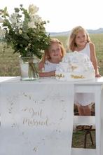 10 meter lange loper Just Married wit met goud, Verzenden, Wit, Sweet-One, Nieuw